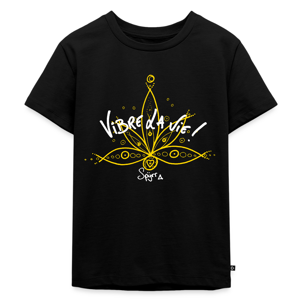 TEE-SHIRT SPYRR POUR ENFANT : " Les lotus de Lumia" - noir