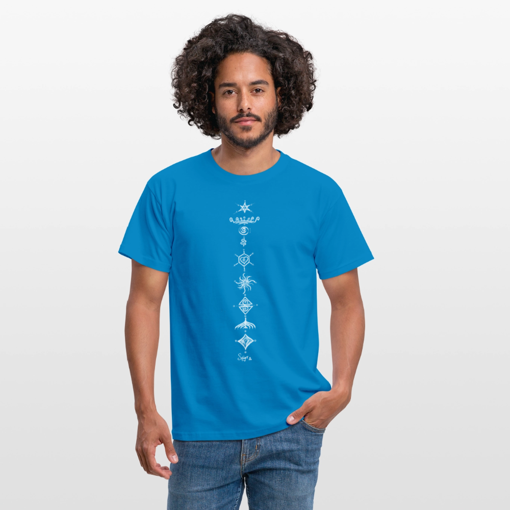 T-Shirt Spyrr pour homme - Vibre tes Chakras - bleu royal