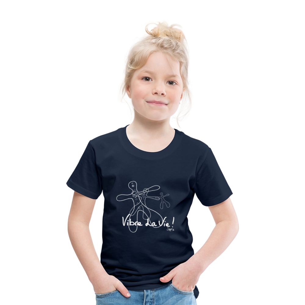 TEE-SHIRT SPYRR POUR ENFANT : " Vibre Humaïnous " - bleu marine