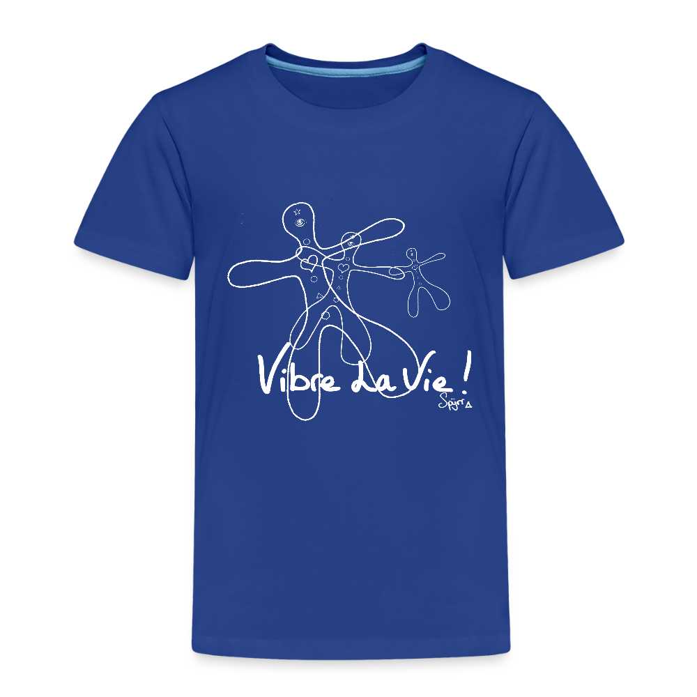 TEE-SHIRT SPYRR POUR ENFANT : " Vibre Humaïnous " - bleu roi