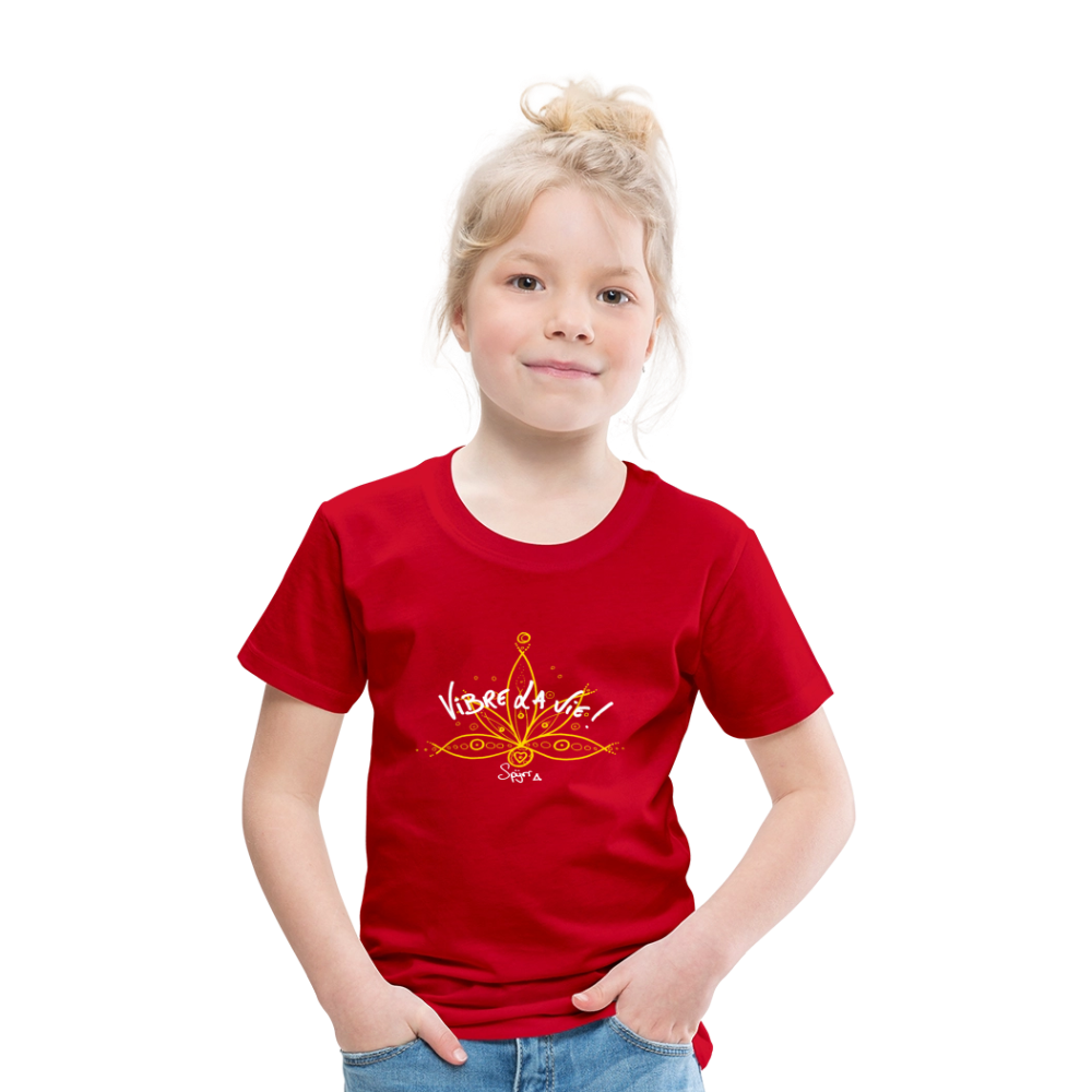TEE-SHIRT SPYRR POUR ENFANT : " Les lotus de Lumia" - rouge