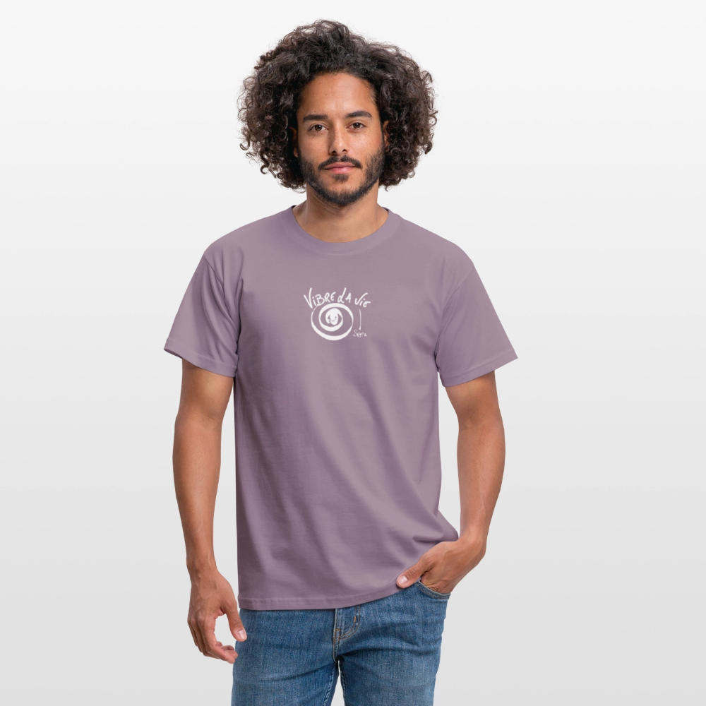 T-Shirt Spyrr pour homme - Vibre la Vie - mauve gris