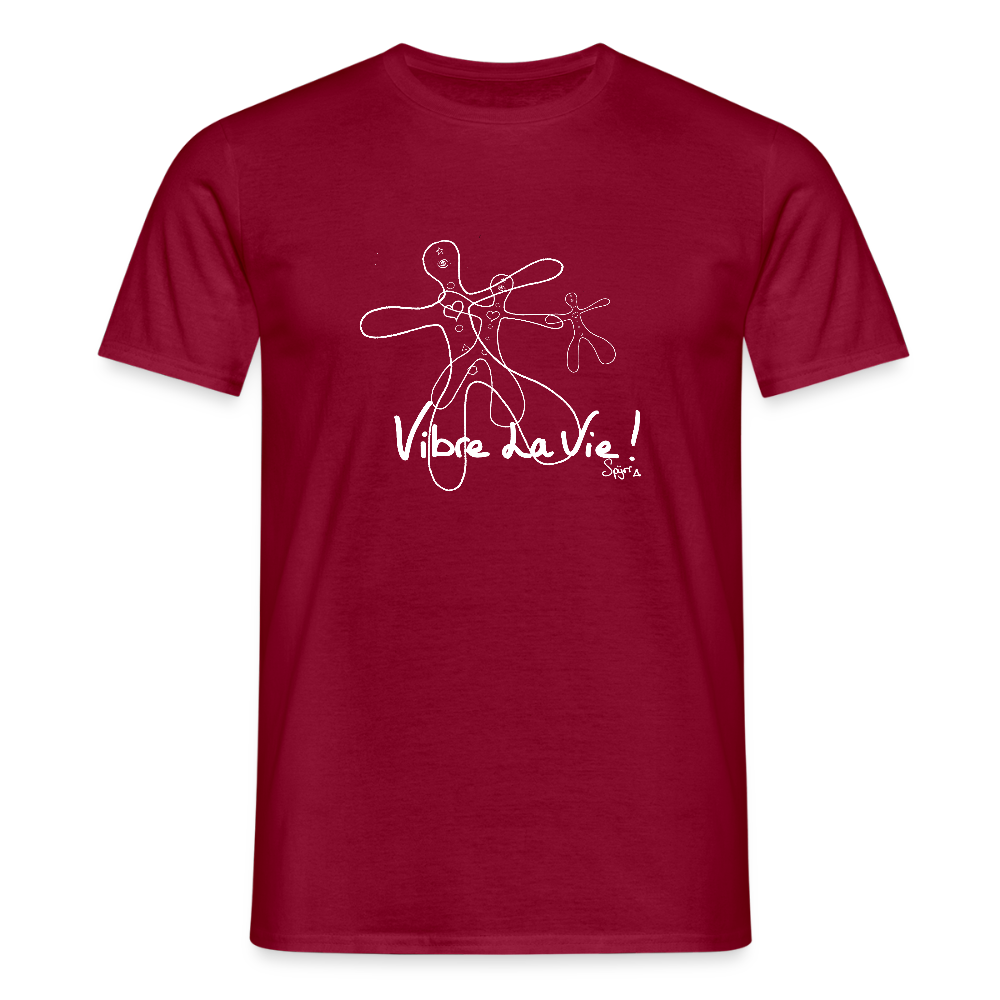 T-Shirt Spyrr pour homme - Vibre la vie Humaïnous - rouge brique
