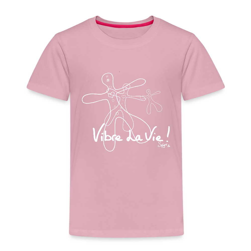 TEE-SHIRT SPYRR POUR ENFANT : " Vibre Humaïnous " - rose liberty