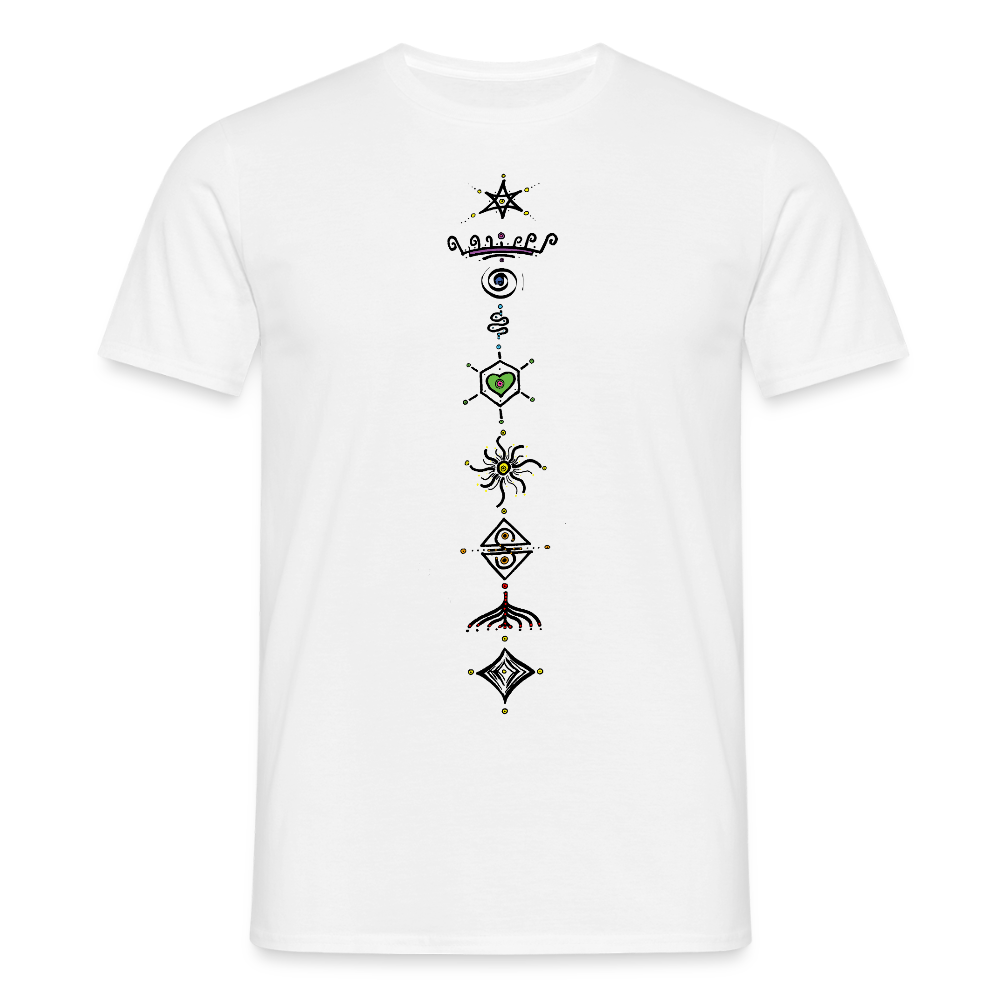 T-Shirt Spyrr pour homme - Vibre tes chakras - blanc