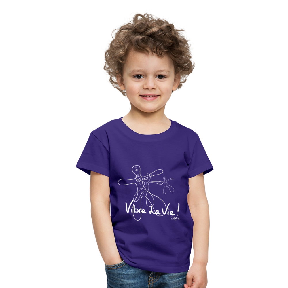 TEE-SHIRT SPYRR POUR ENFANT : " Vibre Humaïnous " - violet