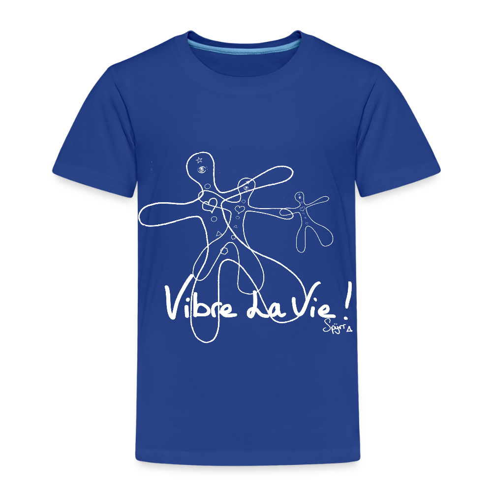 TEE-SHIRT SPYRR POUR ENFANT : " Vibre Humaïnous " - bleu roi
