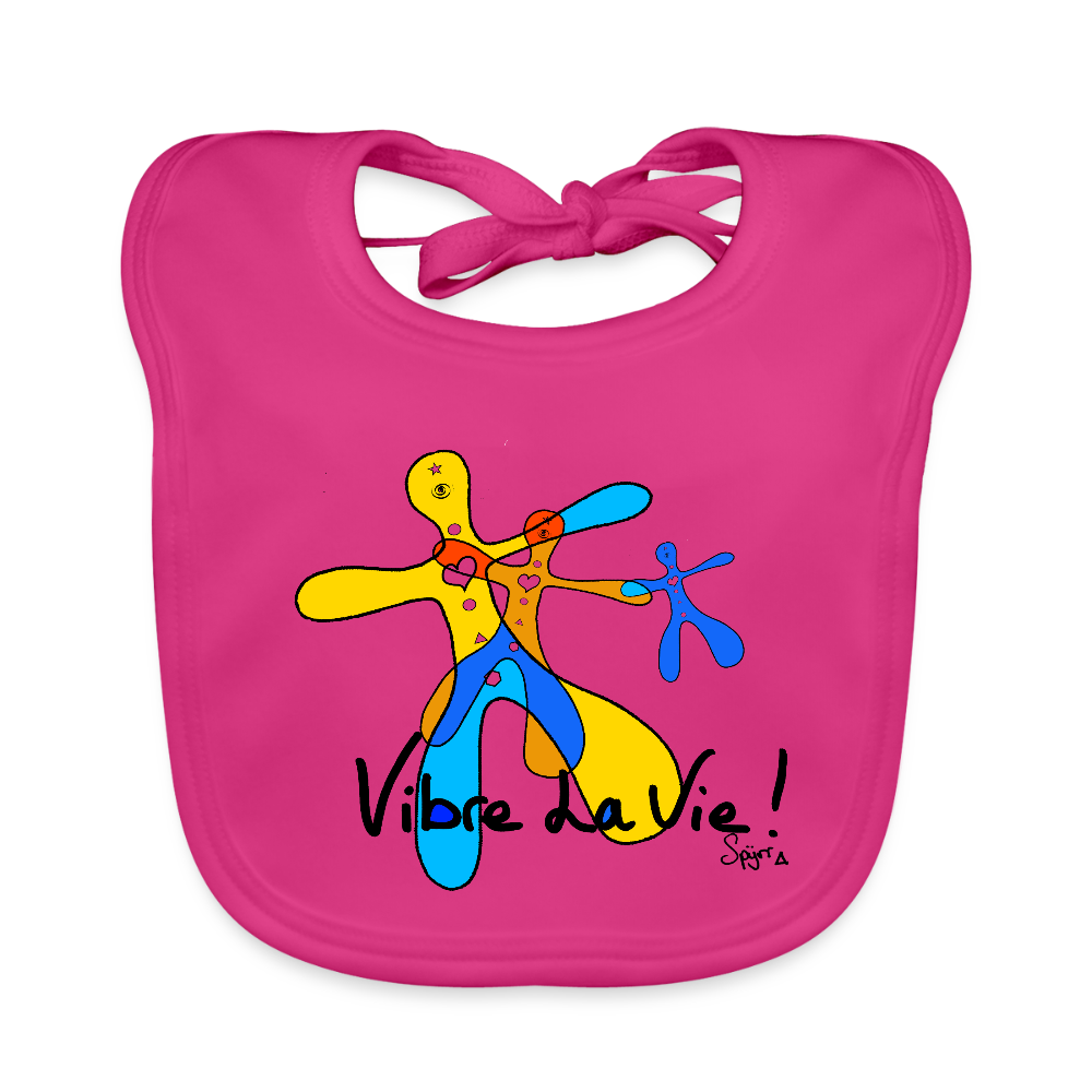 BAVOIR SPYRR BIO POUR BEBE : "Vibre la Vie en couleur " - fuchsia
