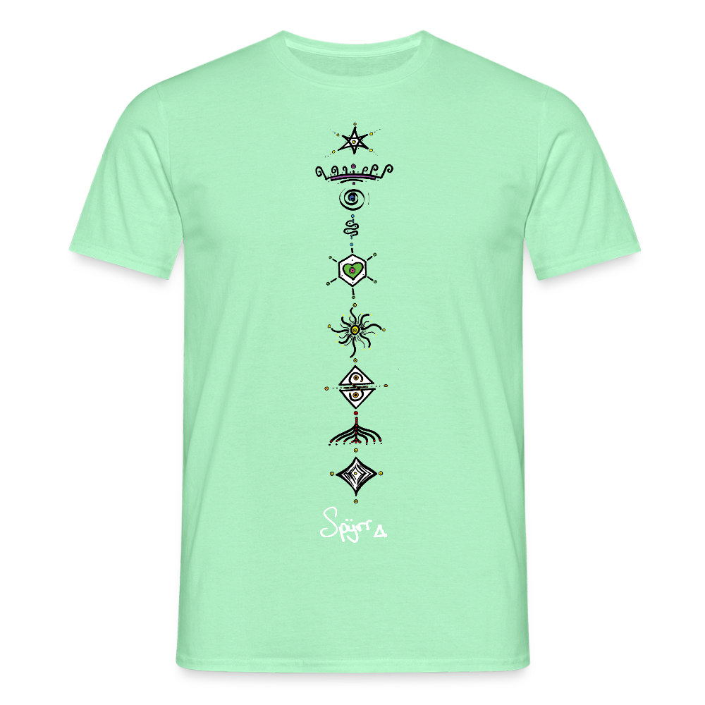 T-Shirt Spyrr pour homme - Vibre tes chakras - vert menthe