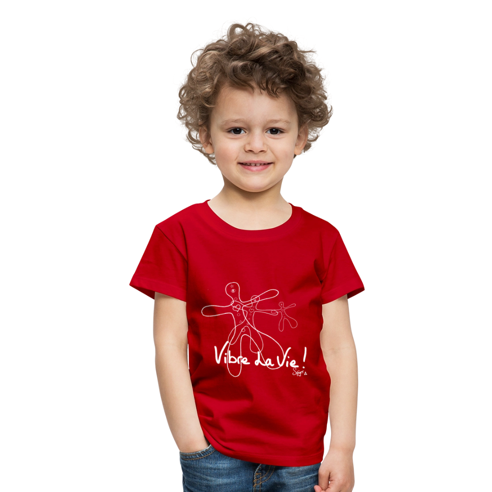 TEE-SHIRT SPYRR POUR ENFANT : " Vibre Humaïnous " - rouge