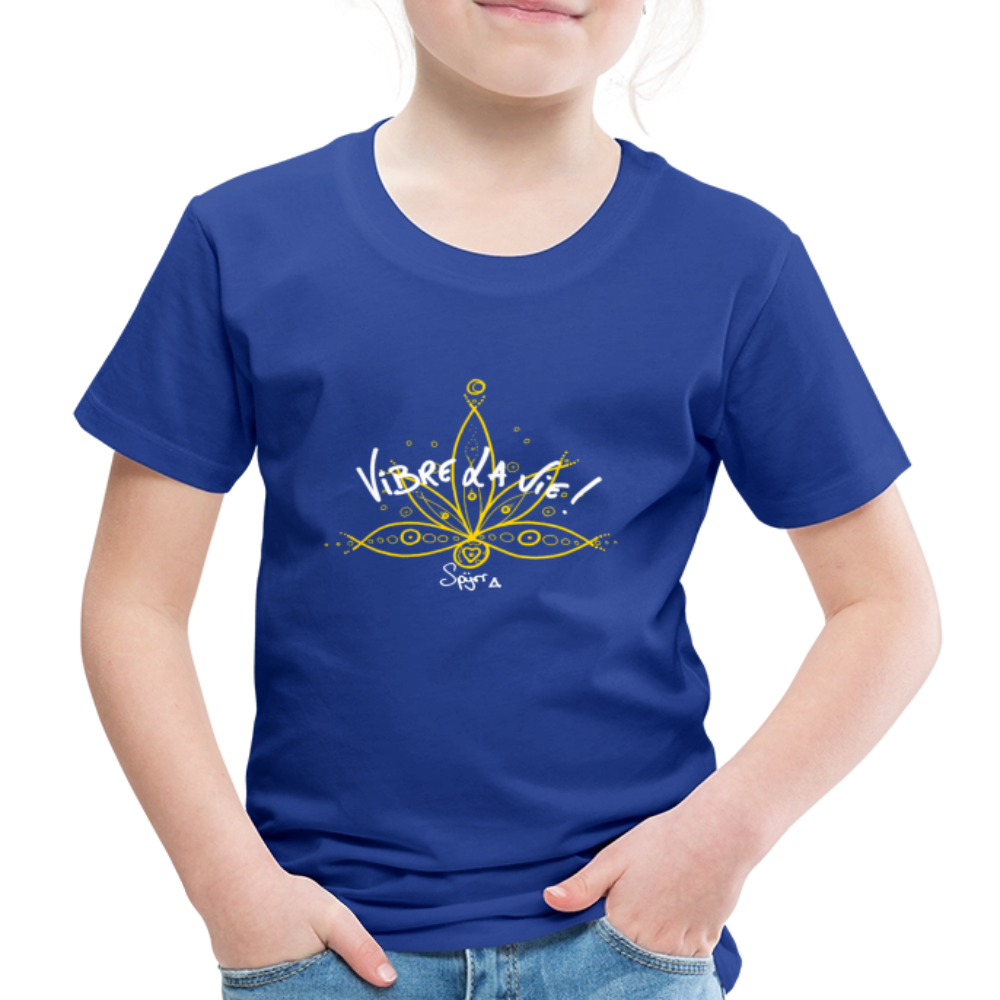 TEE-SHIRT SPYRR POUR ENFANT : " Les lotus de Lumia" - bleu roi