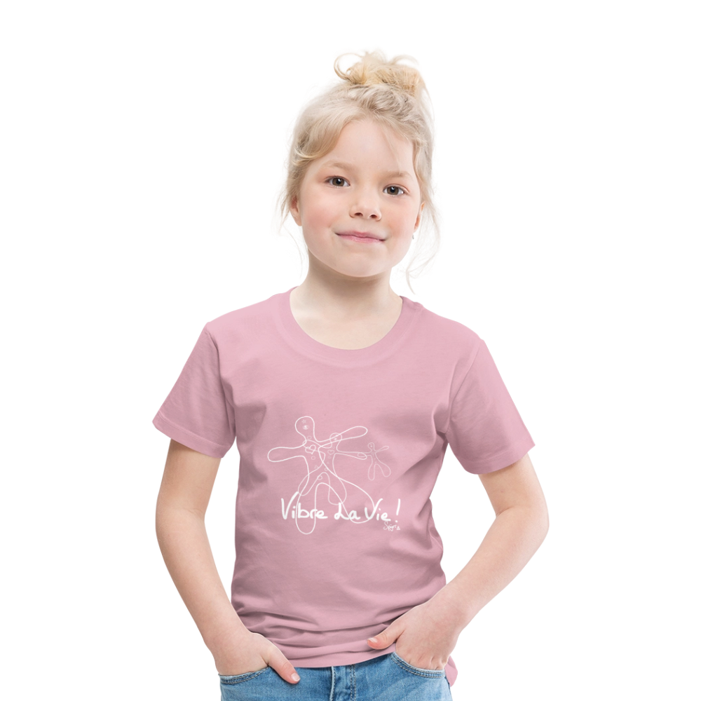 TEE-SHIRT SPYRR POUR ENFANT : " Vibre Humaïnous " - rose liberty