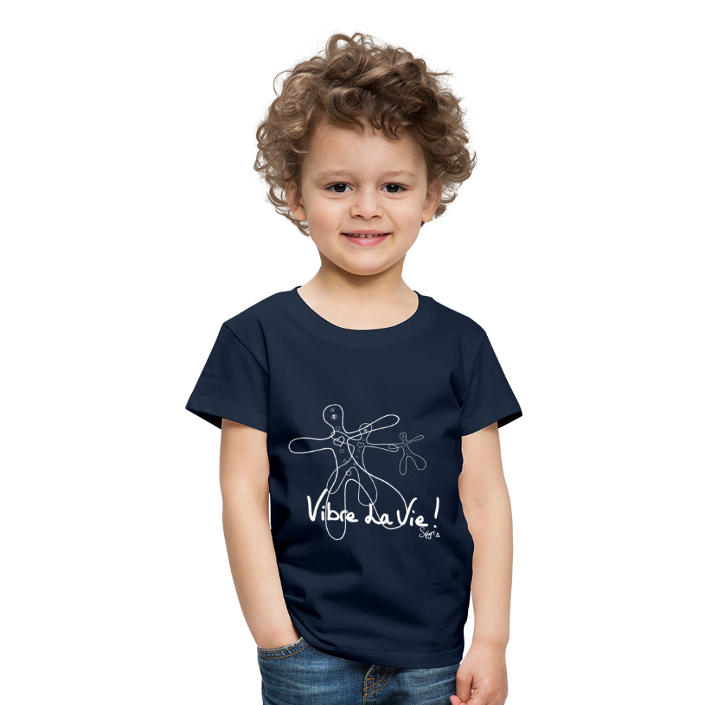TEE-SHIRT SPYRR POUR ENFANT : " Vibre Humaïnous " - bleu marine