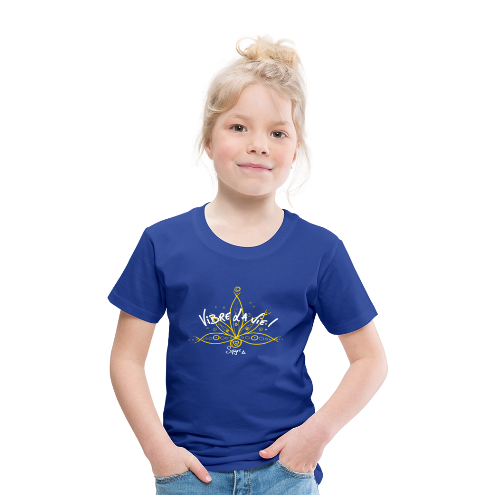 TEE-SHIRT SPYRR POUR ENFANT : " Les lotus de Lumia" - bleu roi