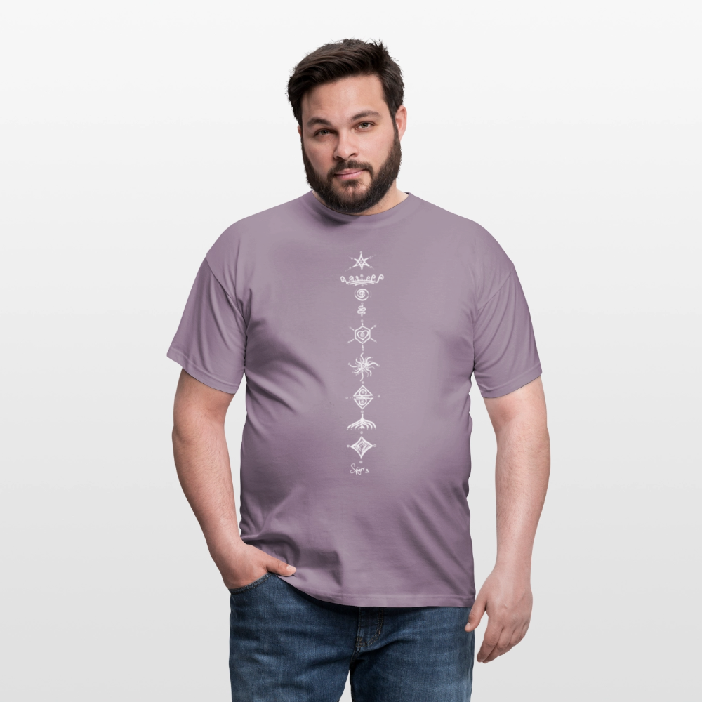 T-Shirt Spyrr pour homme - Vibre tes Chakras - mauve gris