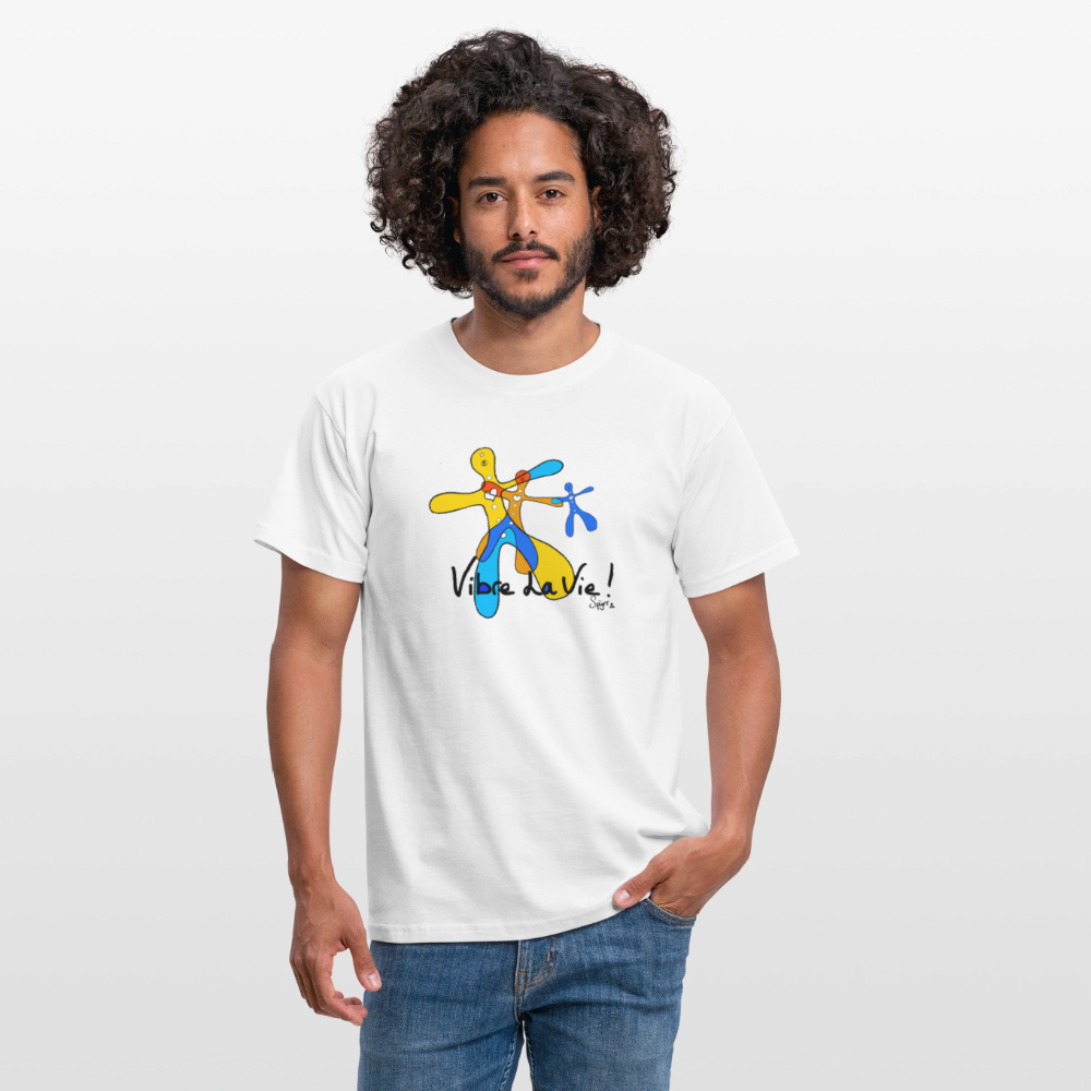 T-Shirt Spyrr pour homme - Vibre en couleur - blanc