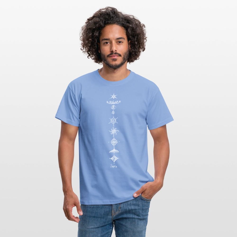 T-Shirt Spyrr pour homme - Vibre tes Chakras - carolina blue
