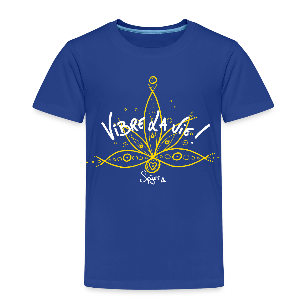 TEE-SHIRT SPYRR POUR ENFANT : " Les lotus de Lumia" - bleu roi