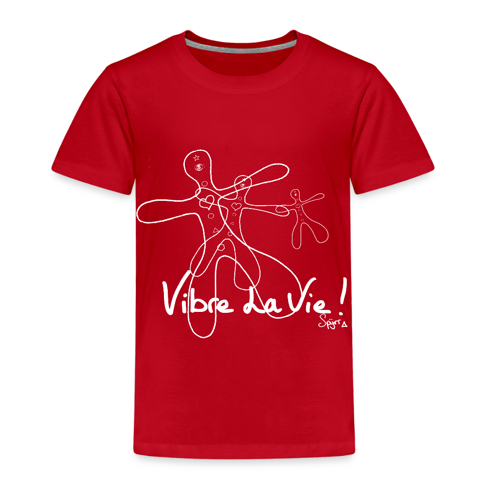 TEE-SHIRT SPYRR POUR ENFANT : " Vibre Humaïnous " - rouge