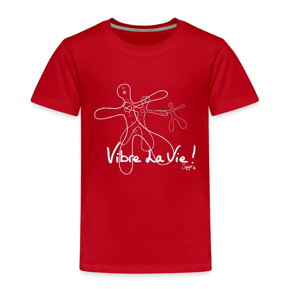 TEE-SHIRT SPYRR POUR ENFANT : " Vibre Humaïnous " - rouge
