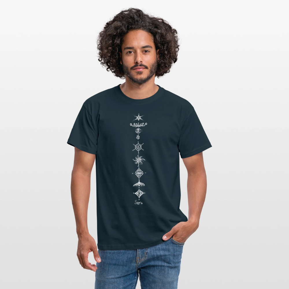 T-Shirt Spyrr pour homme - Vibre tes Chakras - marine