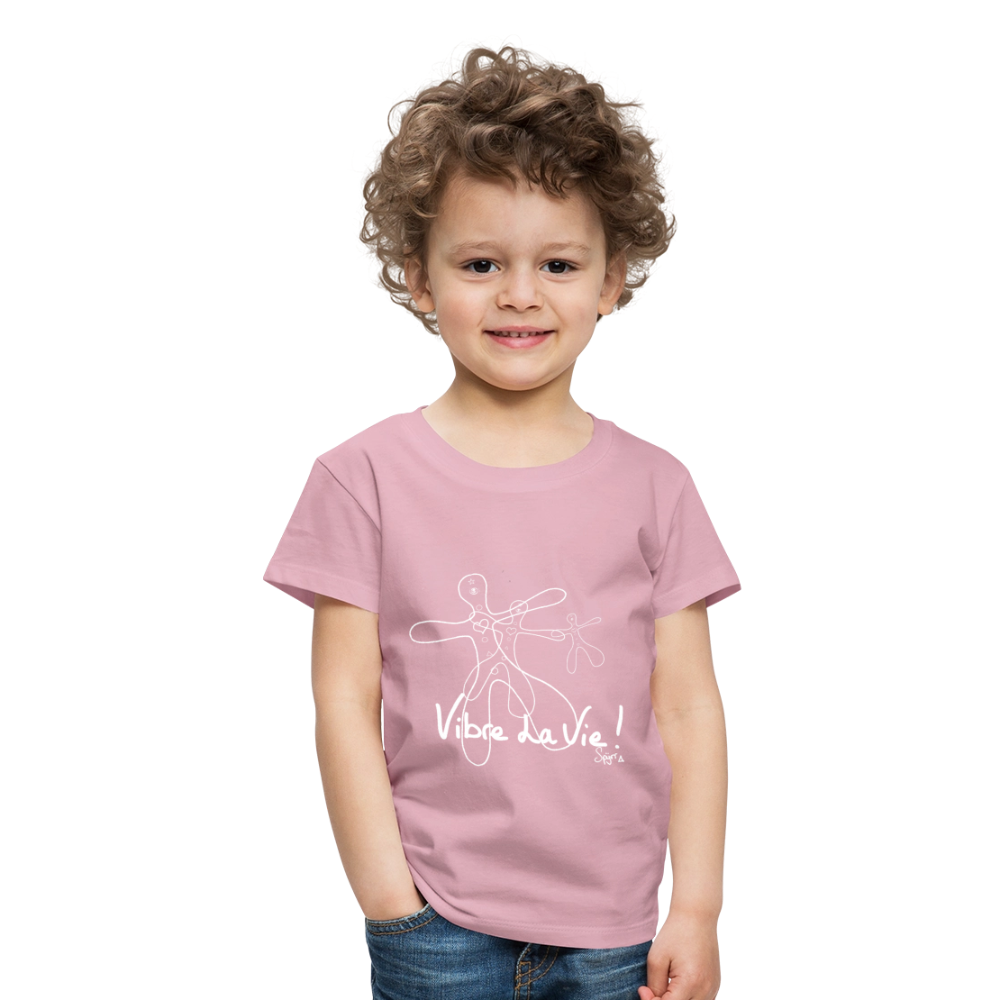 TEE-SHIRT SPYRR POUR ENFANT : " Vibre Humaïnous " - rose liberty