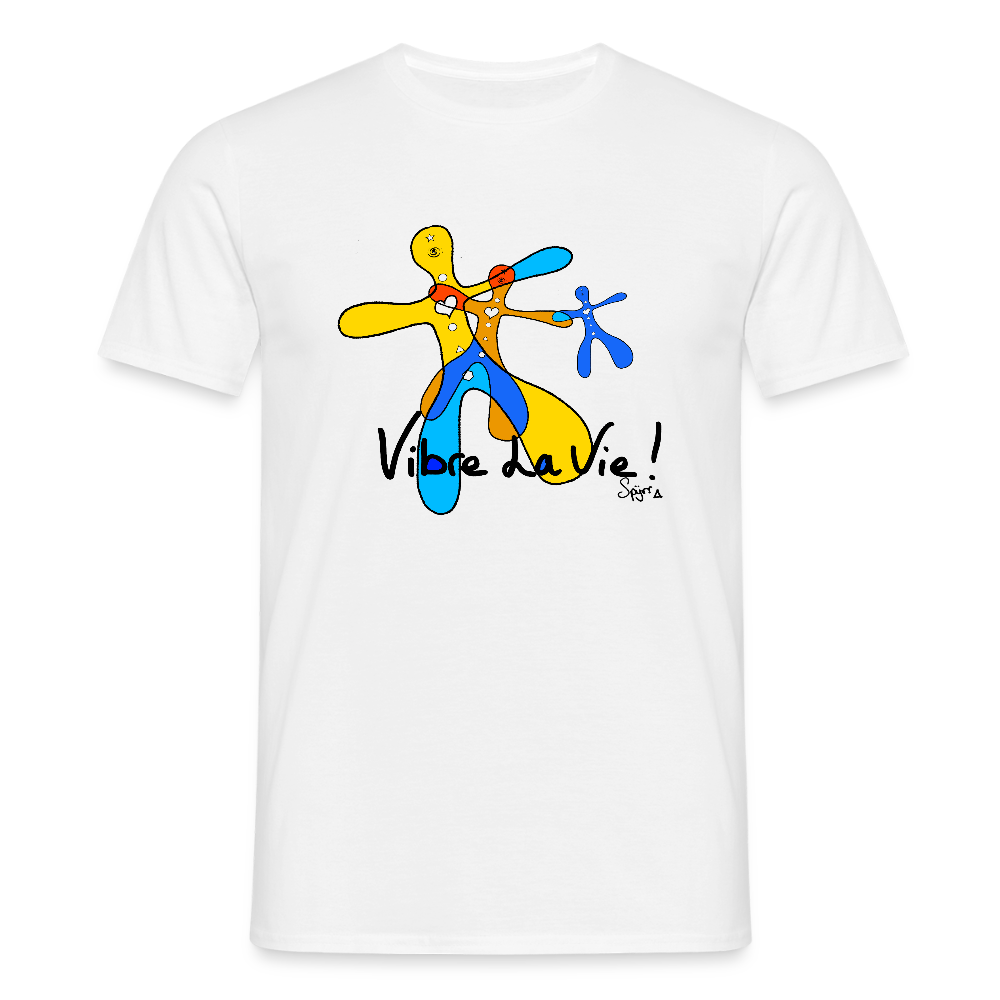 T-Shirt Spyrr pour homme - Vibre en couleur - blanc