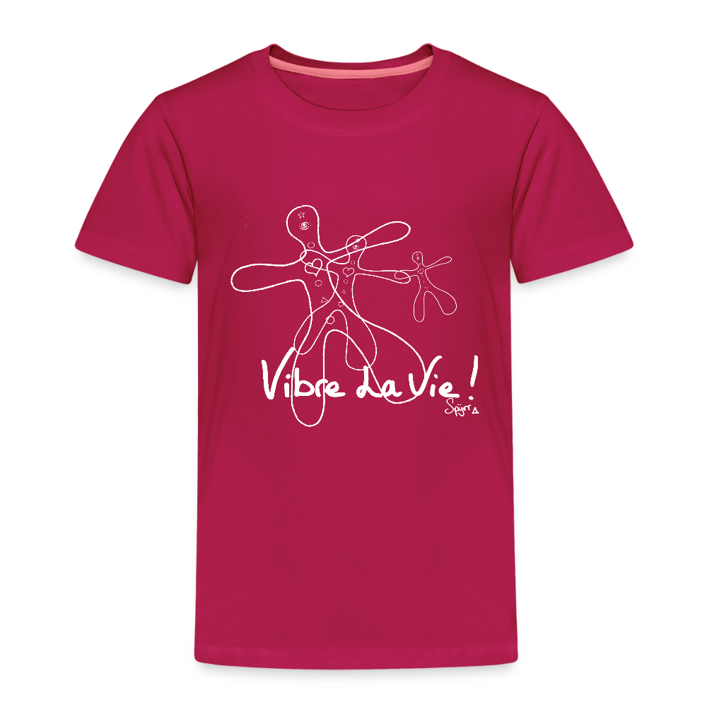TEE-SHIRT SPYRR POUR ENFANT : " Vibre Humaïnous " - rubis