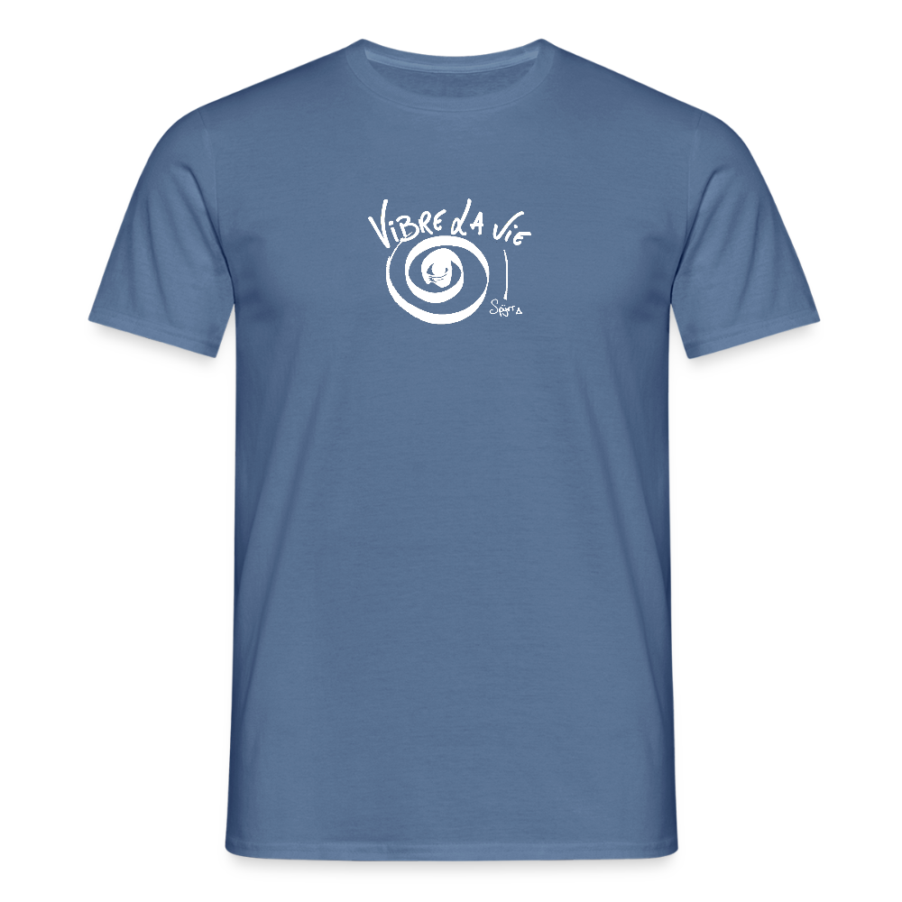 T-Shirt Spyrr pour homme - Vibre la Vie - bleu pigeon