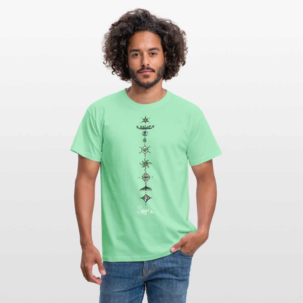 T-Shirt Spyrr pour homme - Vibre tes chakras - vert menthe