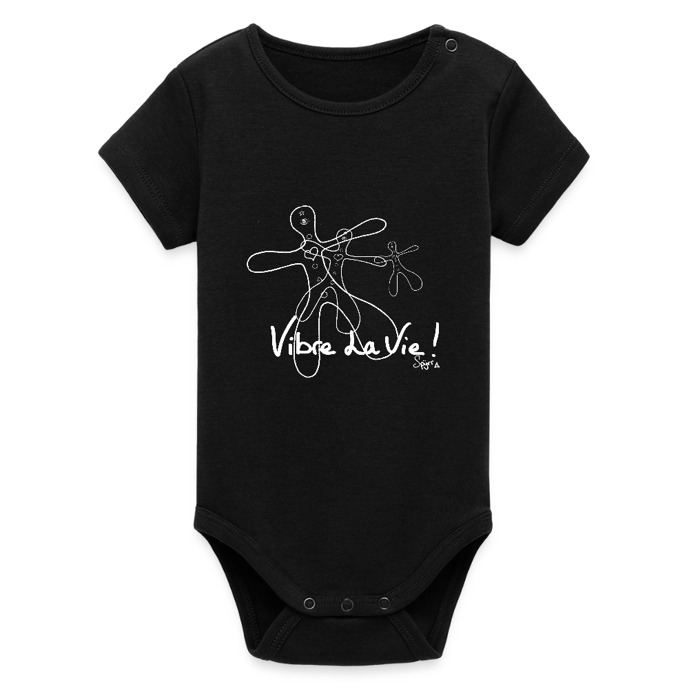 Body Bébé bio manches courtes - noir