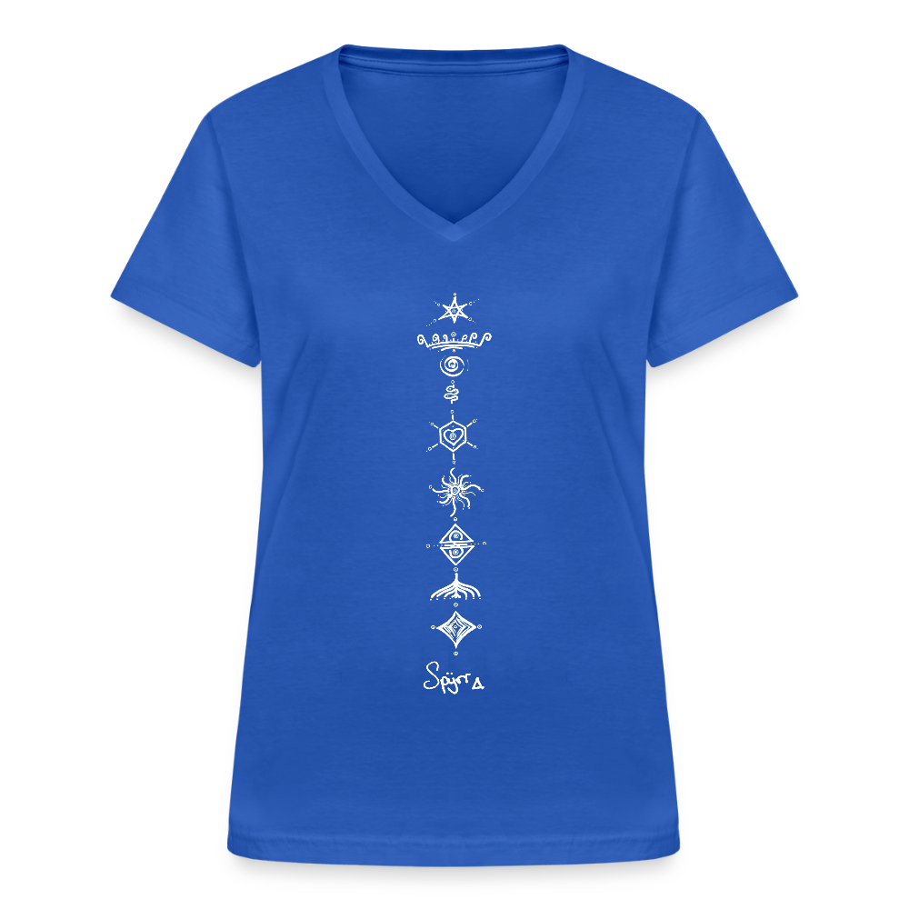 TEE-SHIRT SPYRR POUR FEMME : " Vibre tes Chakras " - bleu royal