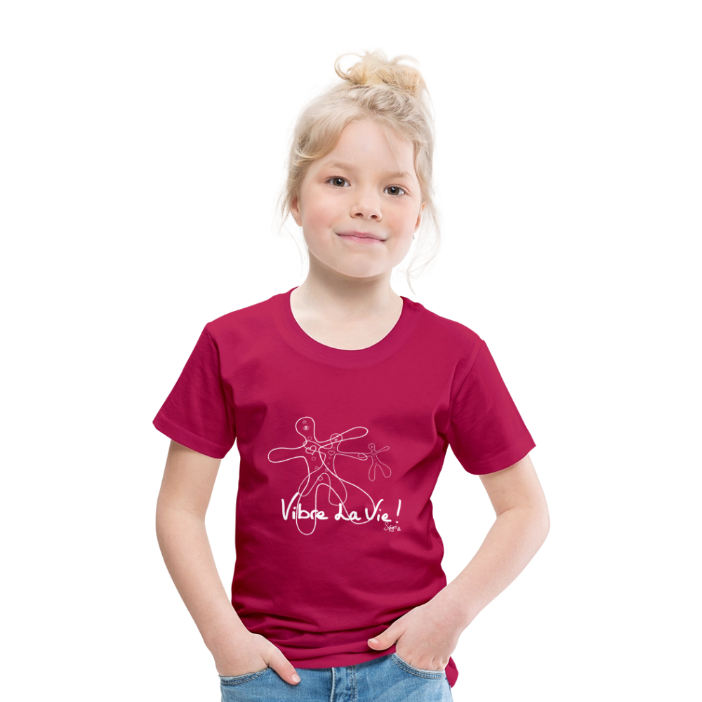 TEE-SHIRT SPYRR POUR ENFANT : " Vibre Humaïnous " - rubis