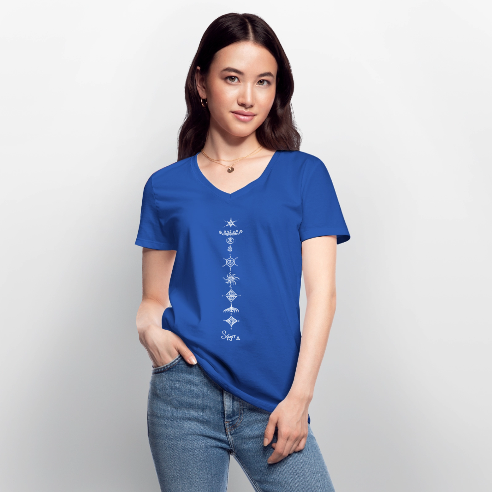TEE-SHIRT SPYRR POUR FEMME : " Vibre tes Chakras " - bleu royal