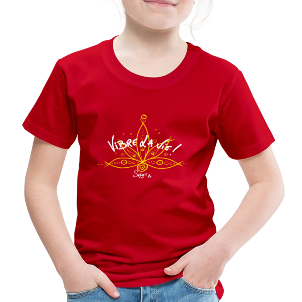TEE-SHIRT SPYRR POUR ENFANT : " Les lotus de Lumia" - rouge