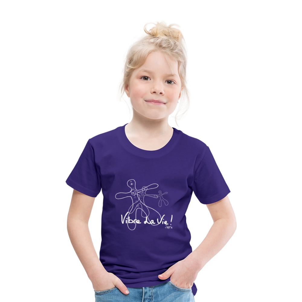 TEE-SHIRT SPYRR POUR ENFANT : " Vibre Humaïnous " - violet