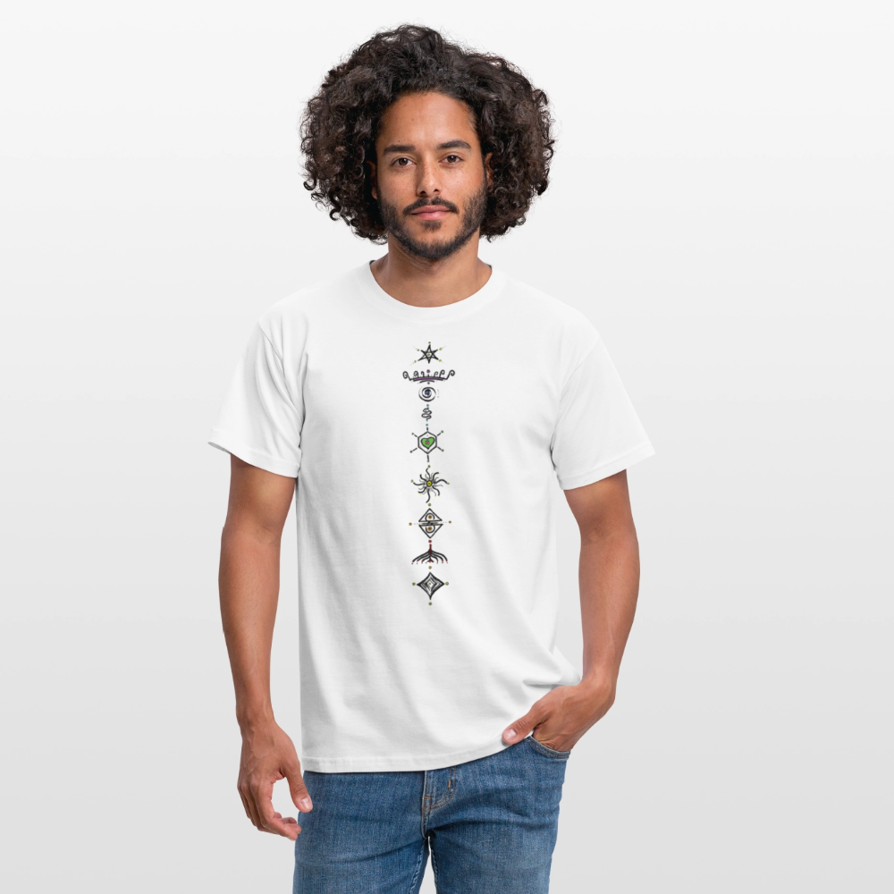 T-Shirt Spyrr pour homme - Vibre tes chakras - blanc