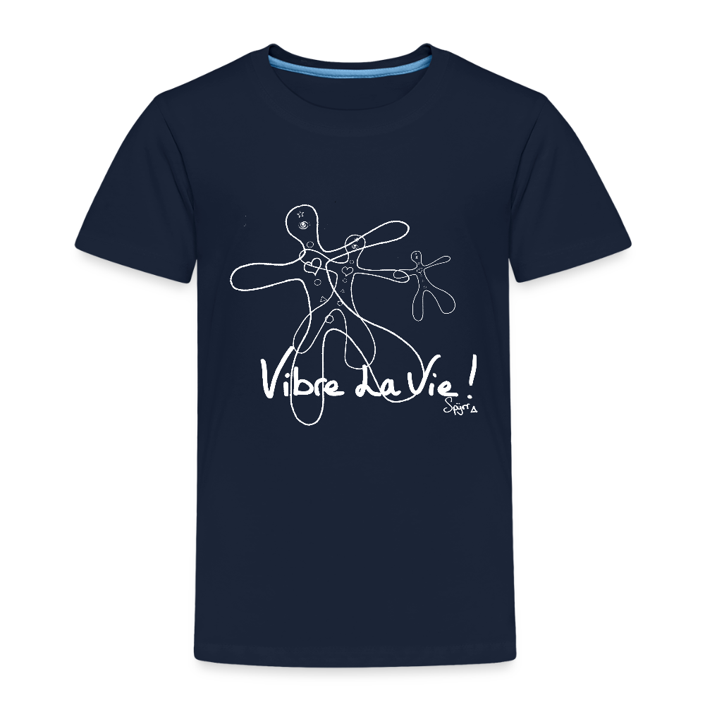 TEE-SHIRT SPYRR POUR ENFANT : " Vibre Humaïnous " - bleu marine