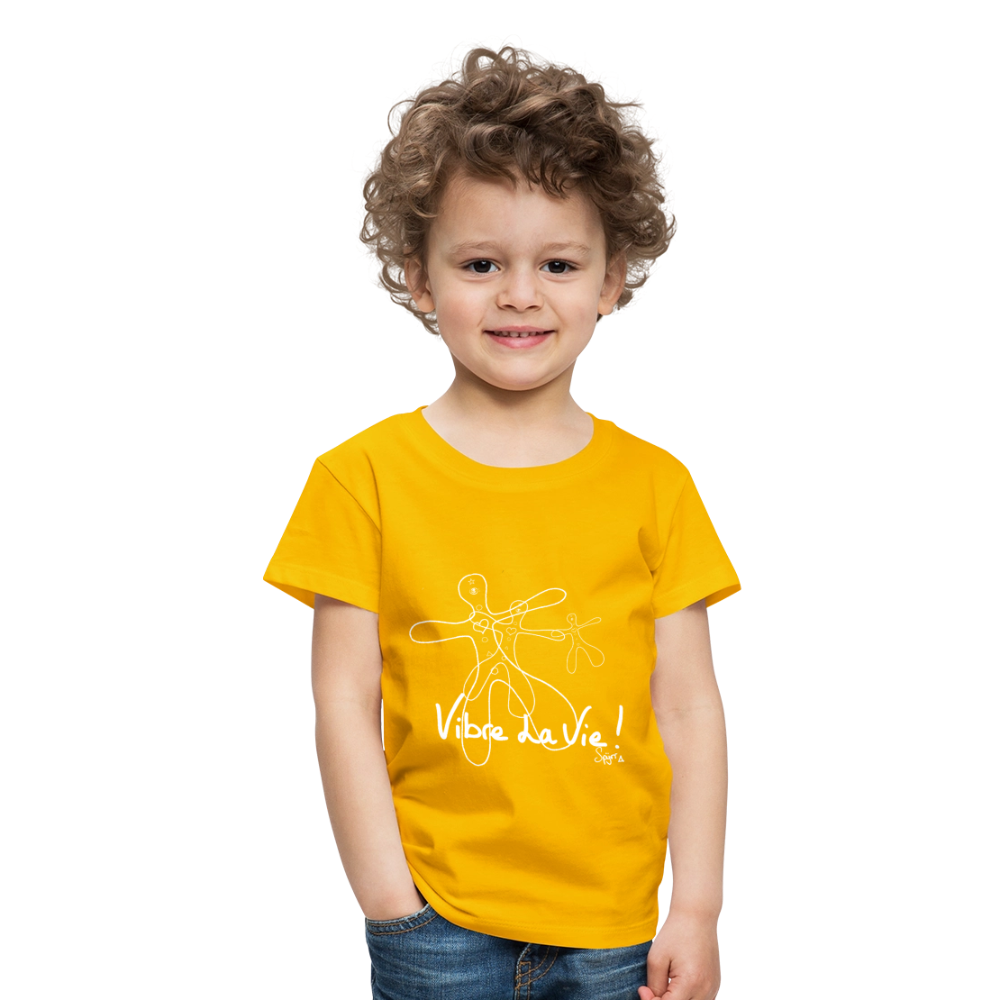 TEE-SHIRT SPYRR POUR ENFANT : " Vibre Humaïnous " - jaune soleil