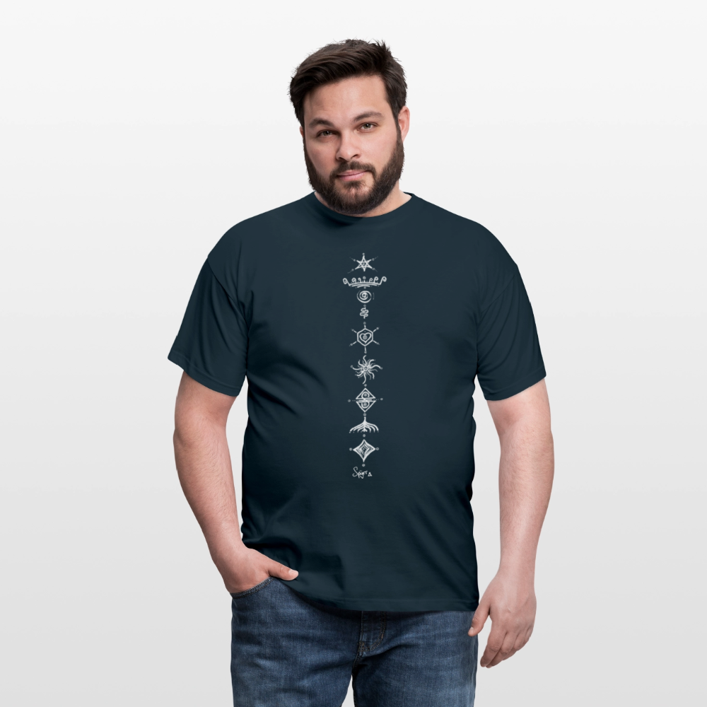 T-Shirt Spyrr pour homme - Vibre tes Chakras - marine