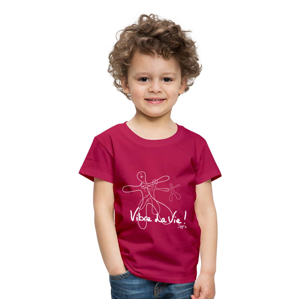 TEE-SHIRT SPYRR POUR ENFANT : " Vibre Humaïnous " - rubis