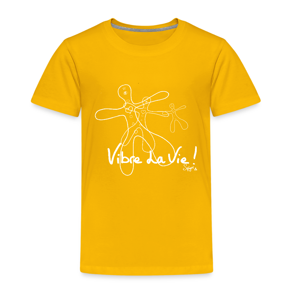 TEE-SHIRT SPYRR POUR ENFANT : " Vibre Humaïnous " - jaune soleil