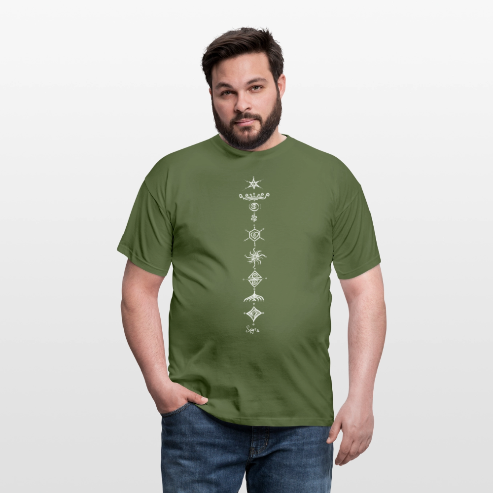 T-Shirt Spyrr pour homme - Vibre tes Chakras - vert militaire