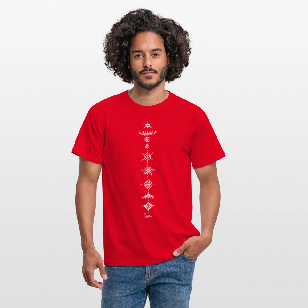 T-Shirt Spyrr pour homme - Vibre tes Chakras - rouge