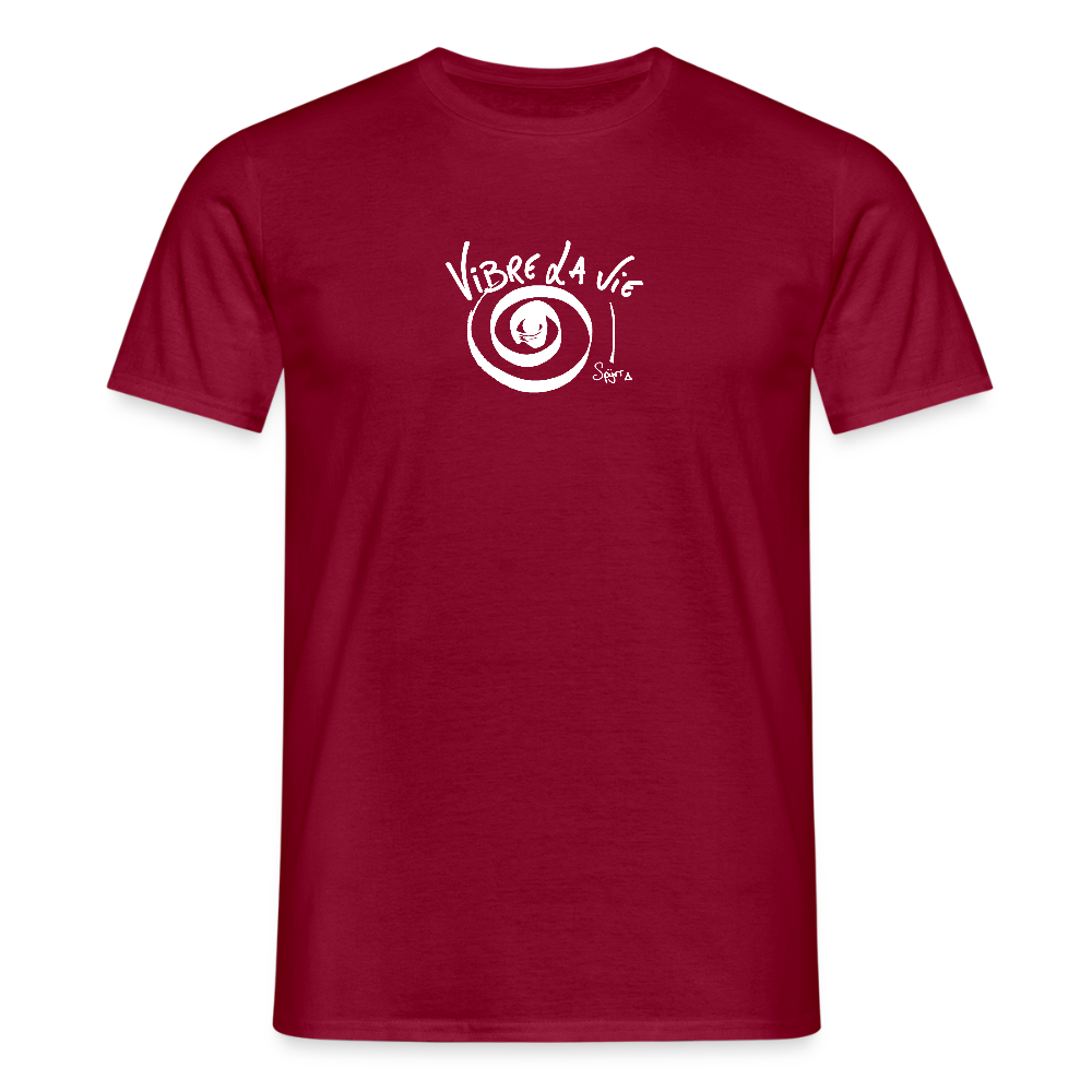 T-Shirt Spyrr pour homme - Vibre la Vie - rouge brique