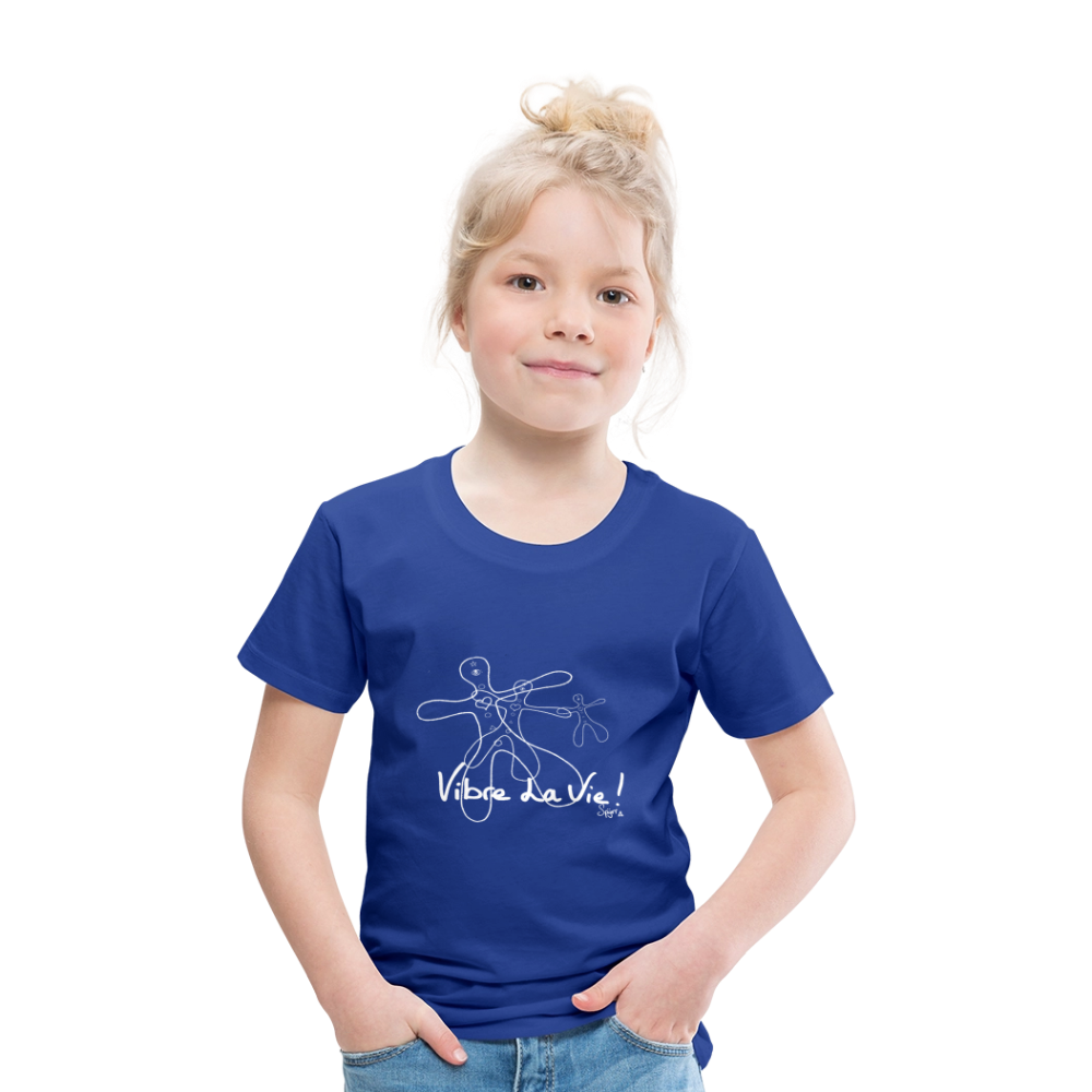 TEE-SHIRT SPYRR POUR ENFANT : " Vibre Humaïnous " - bleu roi
