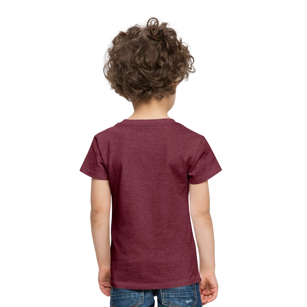 TEE-SHIRT SPYRR POUR ENFANT : " Vibre Humaïnous " - rouge bordeaux chiné