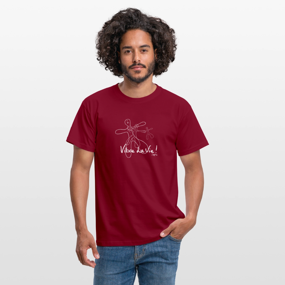 T-Shirt Spyrr pour homme - Vibre la vie Humaïnous - rouge brique
