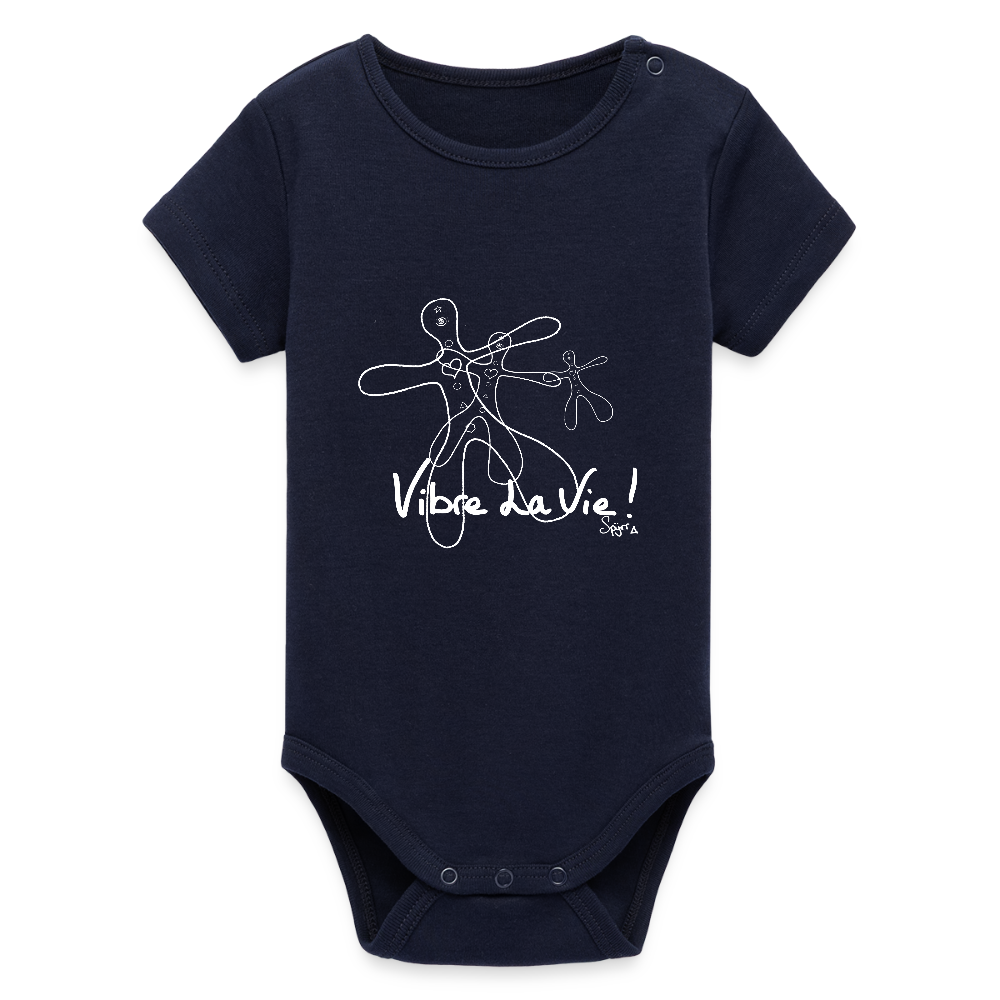Body Bébé bio manches courtes - marine