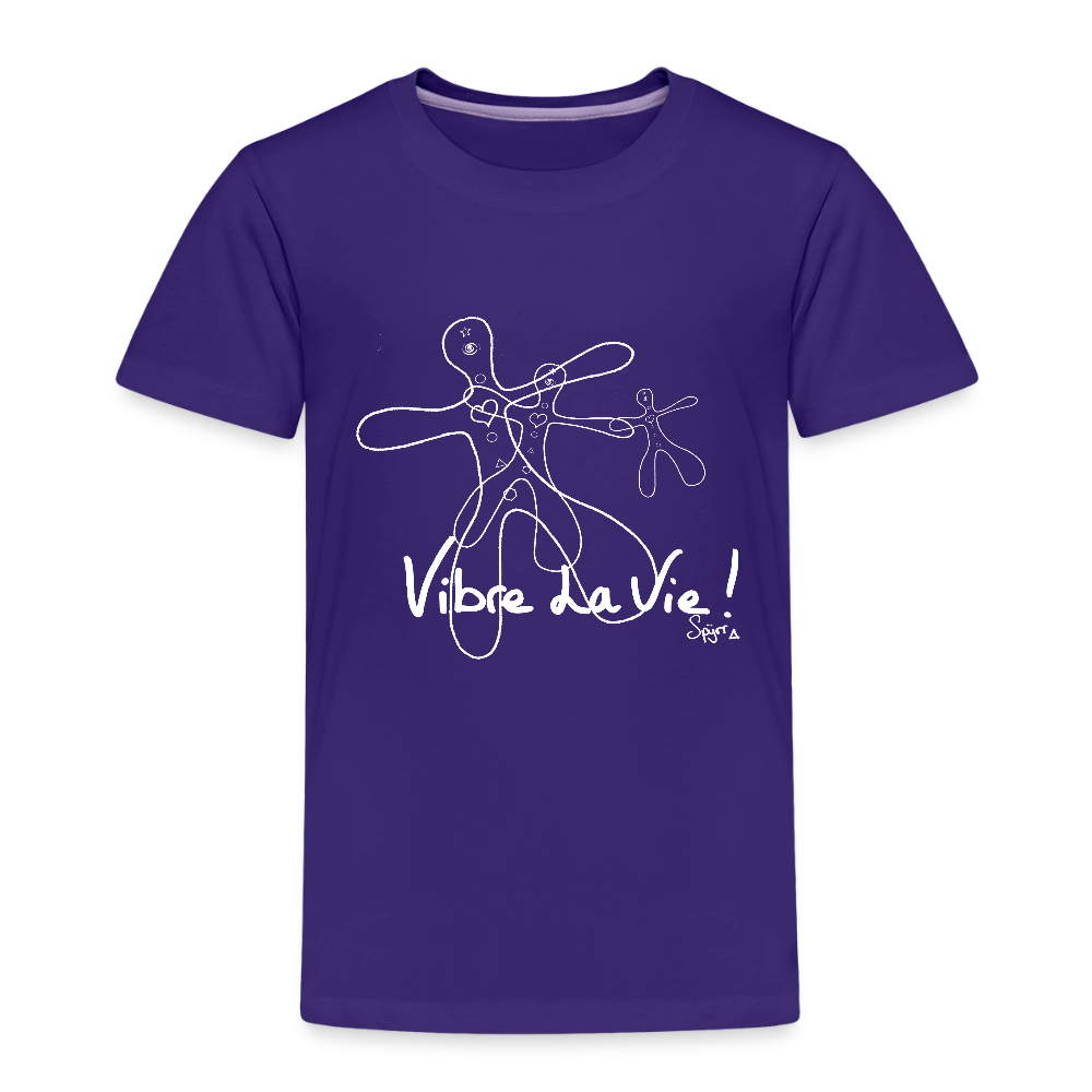 TEE-SHIRT SPYRR POUR ENFANT : " Vibre Humaïnous " - violet